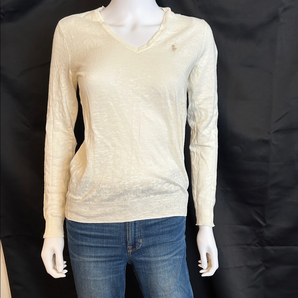 Polo Ralph Lauren Ivory Long Sleeve Tee